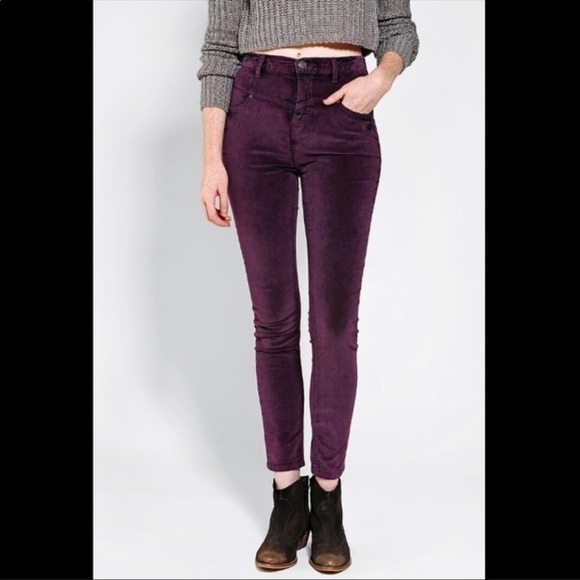 Urban Outfitters Ecote high waist velour jeans - Picture 1 of 7